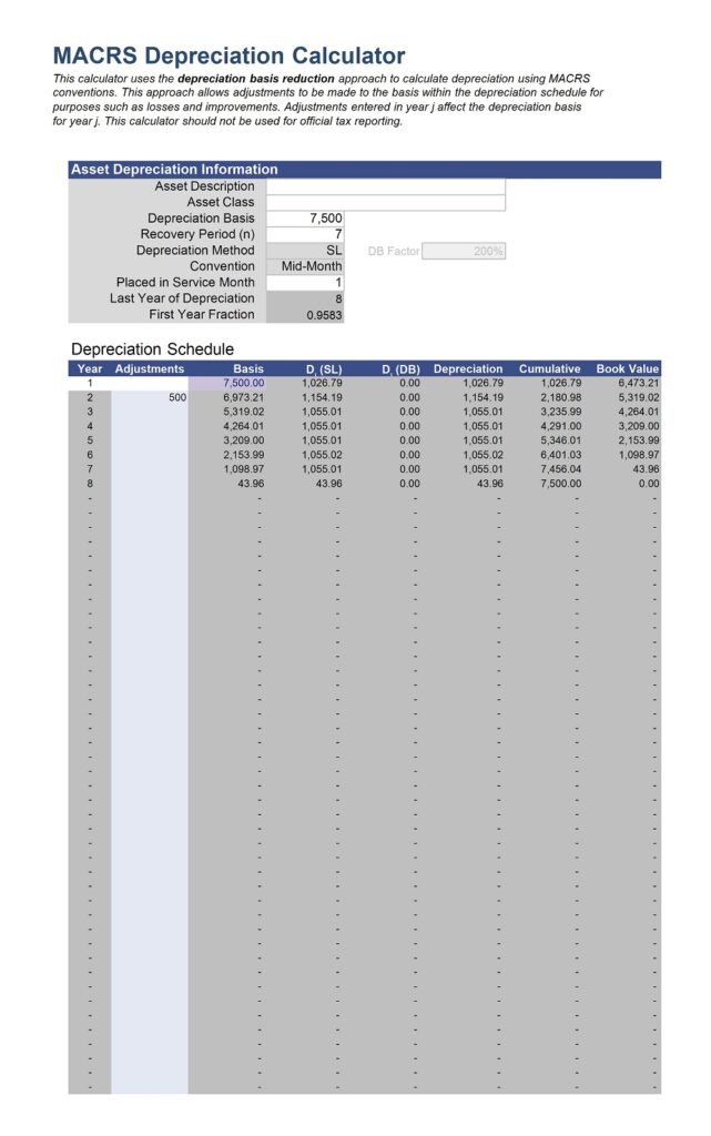 28 Free Simple Depreciation Schedule Templates MS Excel PDF