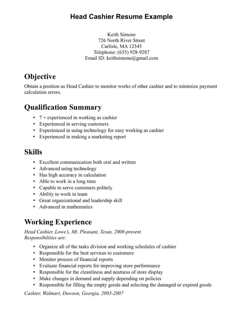 32 Free Cashier Resume Samples Templates PDF Word American