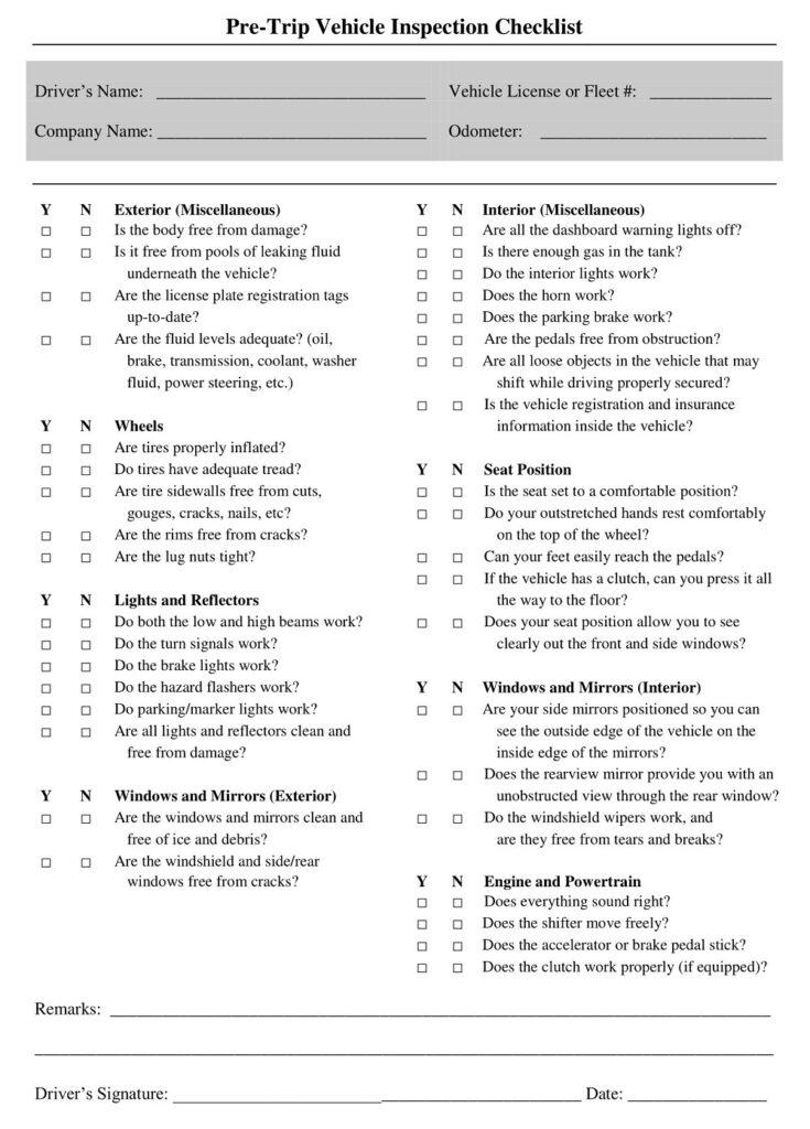 40 Free Printable Auto Detail Checklist Templates PDF MS Word