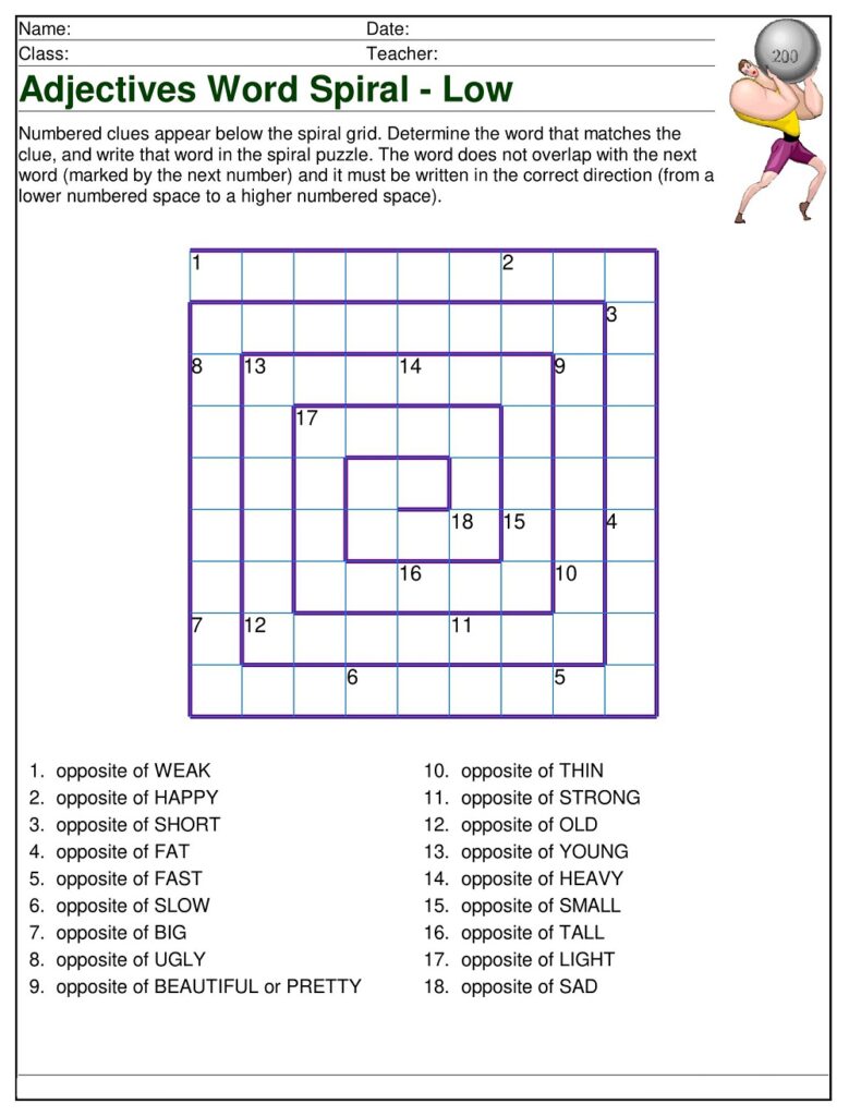 18+ Free Word Spiral Puzzle Worksheet Templates Sample PDF » American