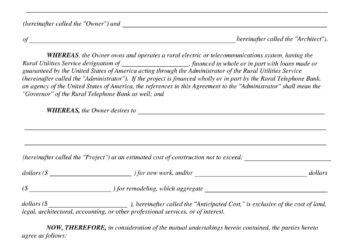 Architect Contract Template