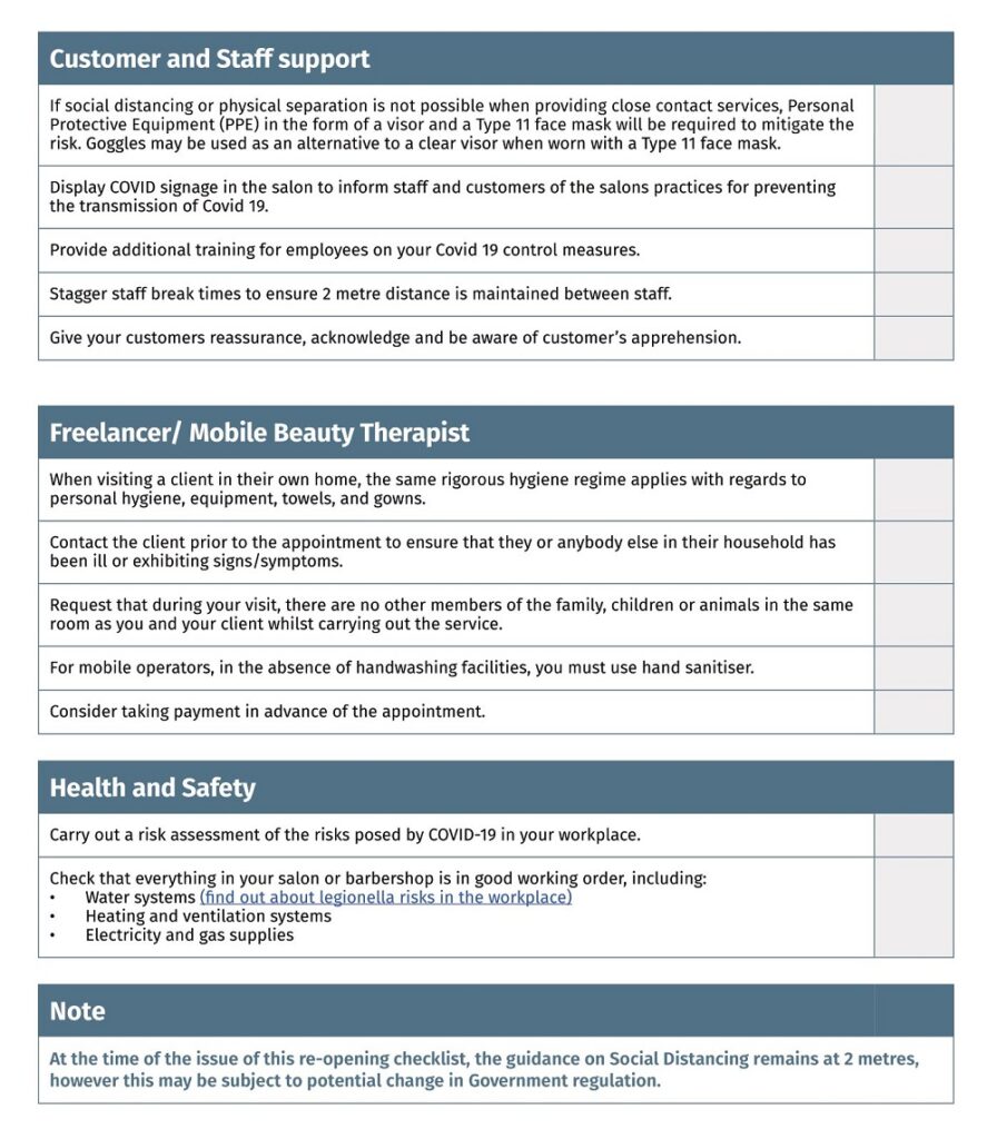 16+ Free Printable Salon Checklist Templates - Sample PDF » American ...