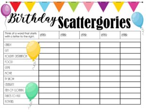25+ Scattergories Lists - Free Printable PDF (Updated 2023) » American ...