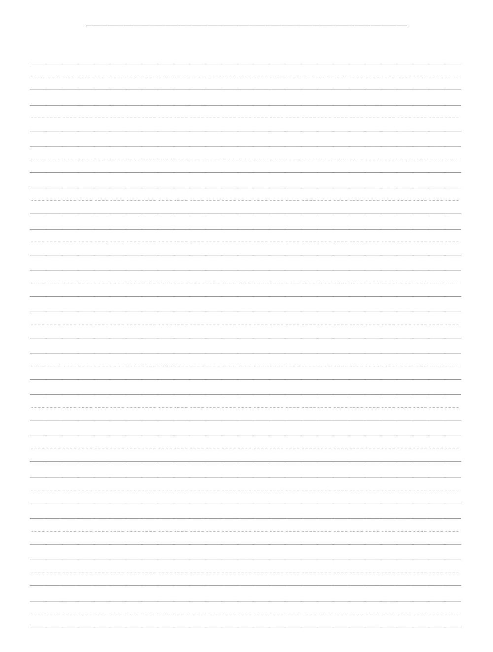 Blank Dotted Lined Notebook Paper