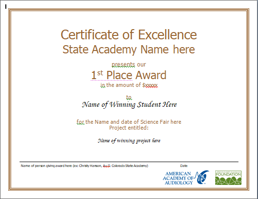 Certificate of Excellence 05