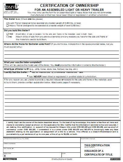 Certificate of Ownership Template 07