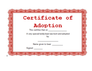 20+ Real & Fake Adoption Certificate Templates Free (DOC, PDF ...