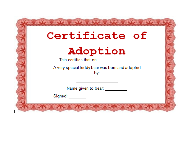 Child Adoption Certificate template 12