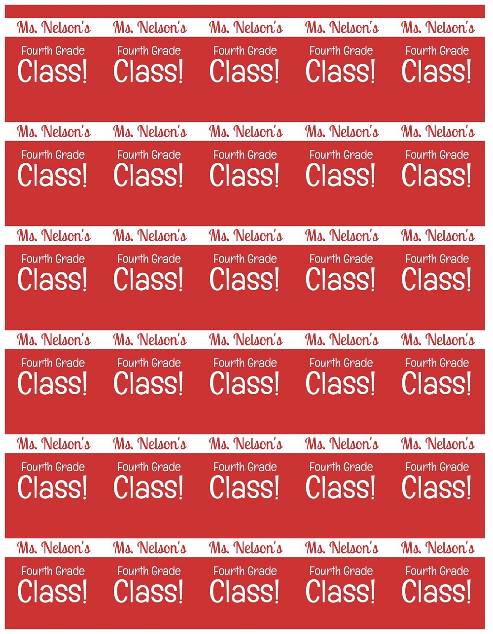 Classroom Hand Sanitizer Label Template