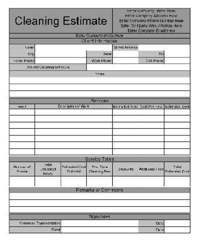 16+ Free Sample Cleaning Business Budget Templates PDF, MS Excel