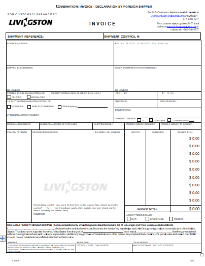 Commercial Invoice Template 06
