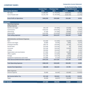 25+ Income Statement Template Excel (Free Download) » American Templates
