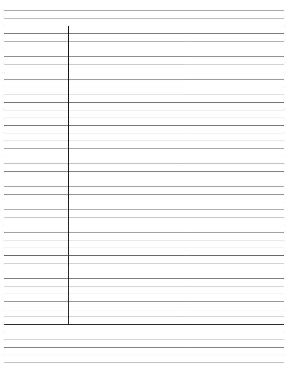 Cornell Printable Lined Notebook Paper
