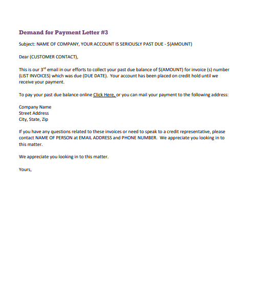 Demand For Payment Letter 02