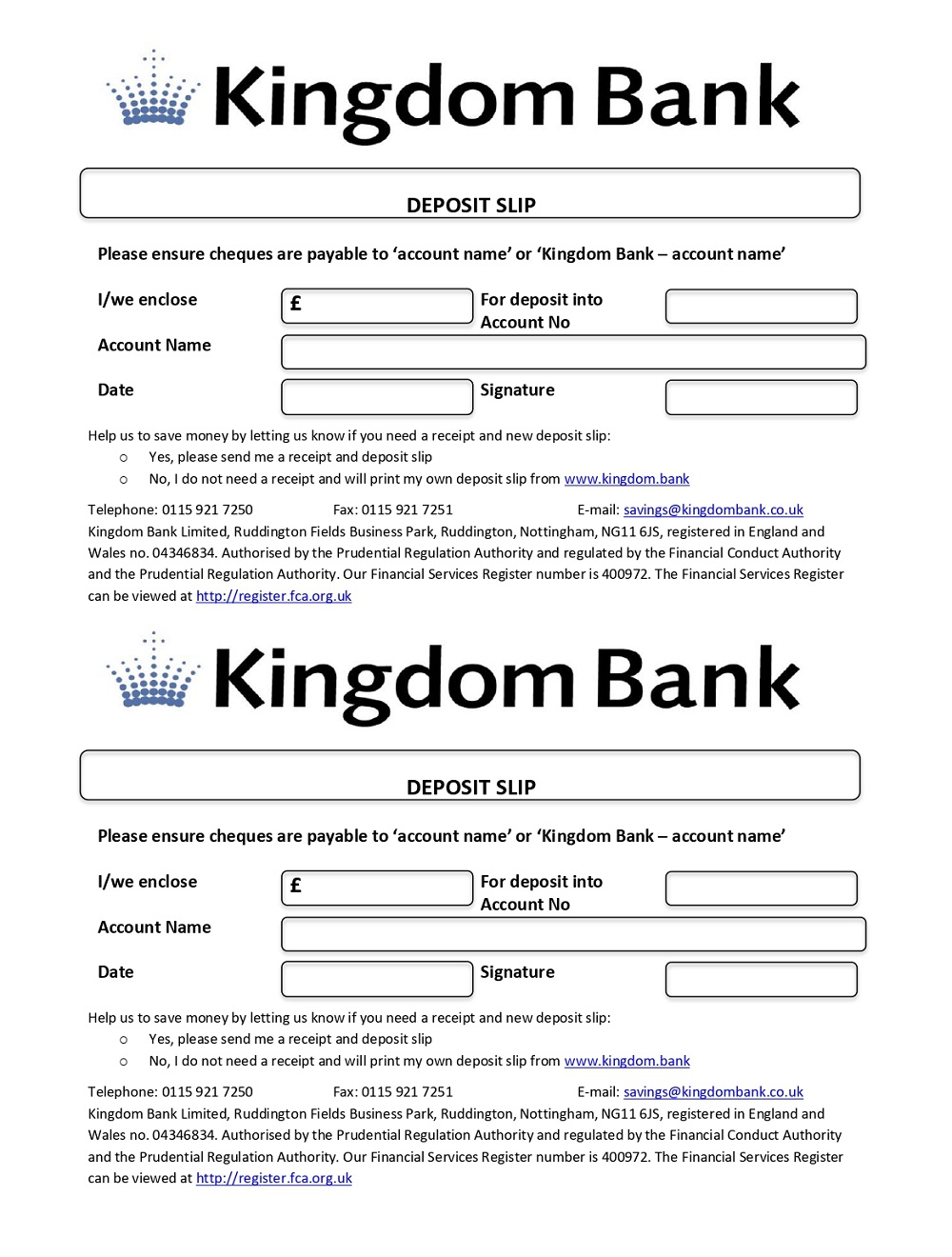 blank printable deposit slip template