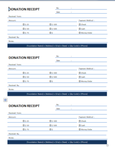 25+ Charitable Donation Receipt Templates (Free Printable) » American ...