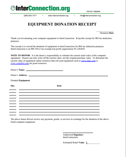 Donation Receipte Template 16