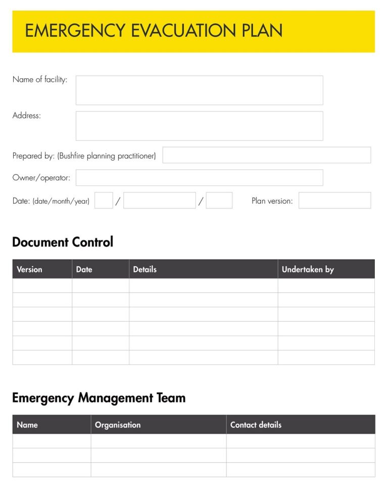 26 Free Printable Fire Evacuation Checklist Templates Sample Pdf Ms Word American Templates 6857