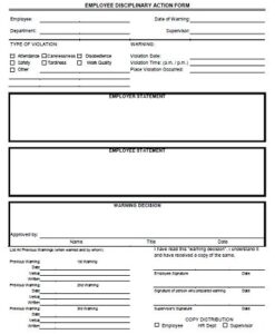 40+ Free Employee Disciplinary Action Form Templates » American Templates