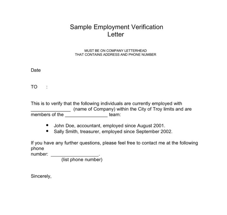 35 Free Employment Verification Letter Samples And Templates Pdf American Templates 6580