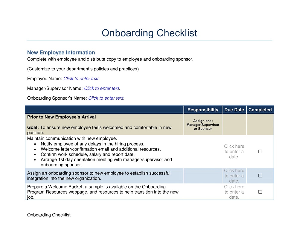 Engineering Onboarding Checklist Template