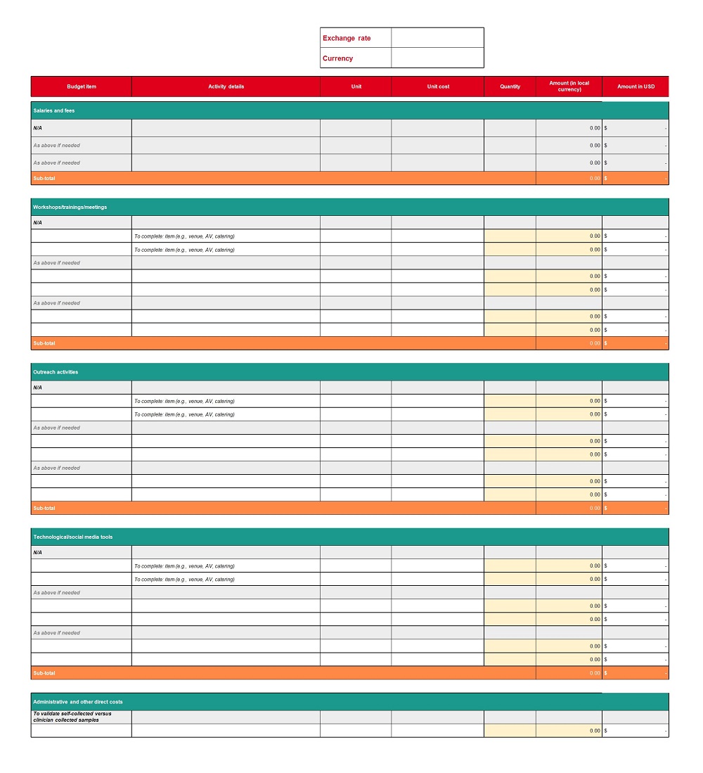 Event Catering Budget Template