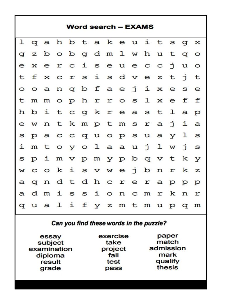 Free 100 Hard Word Search Puzzles Printable » American Templates