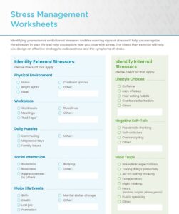 24+ Free Printable Stress Management Worksheets & Activities Templates ...