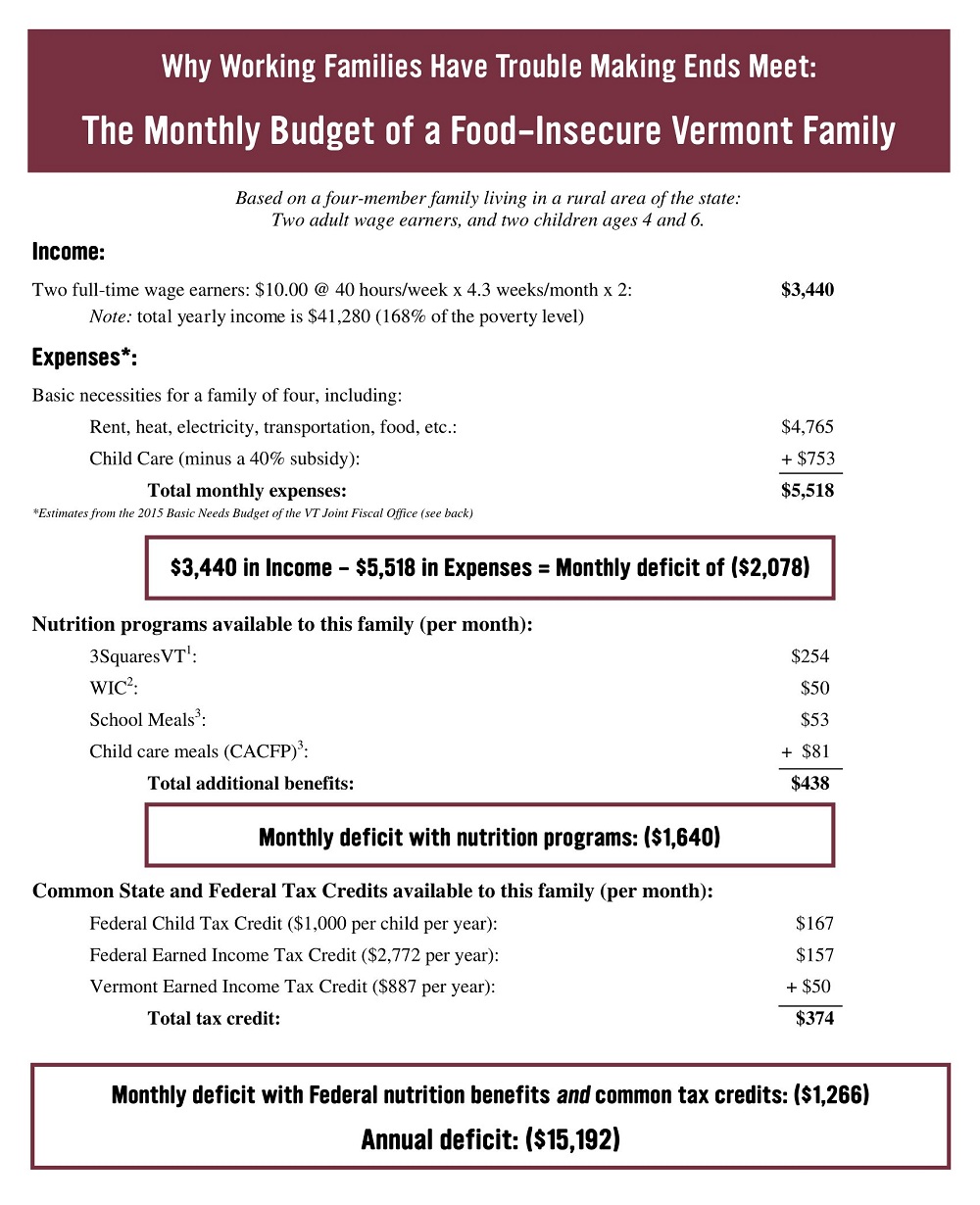 Family Monthly Food Budget Template
