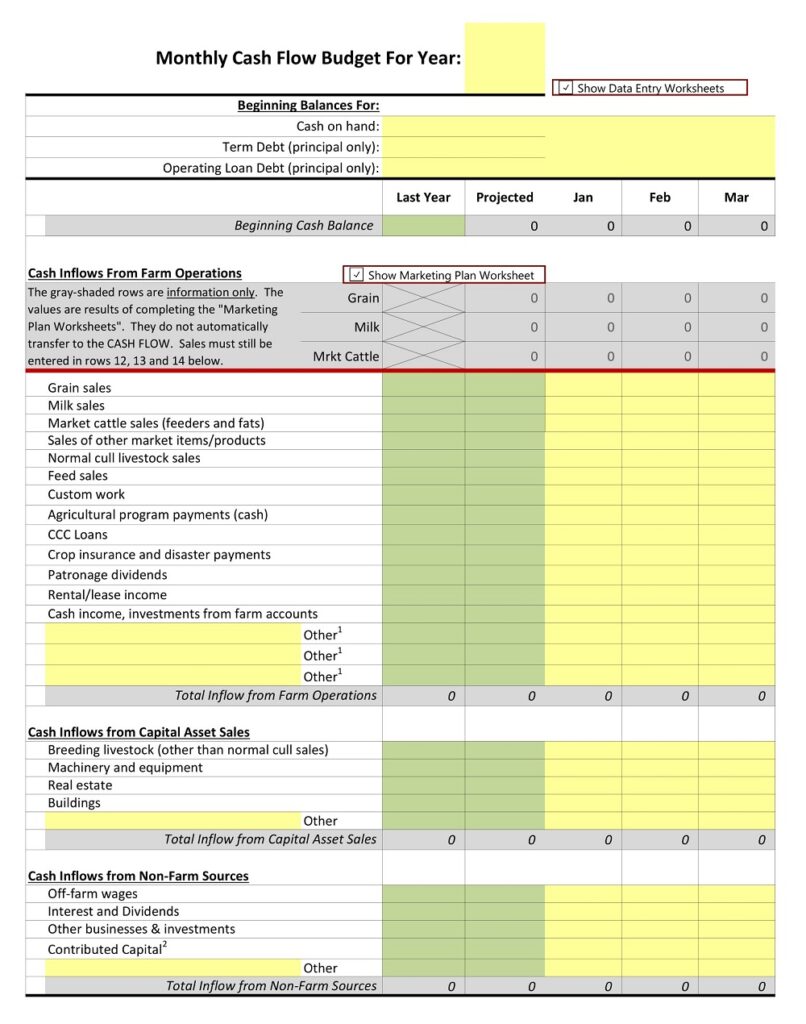 22+ Free Simple Farm Cash Flow Budget Templates - PDF, MS Excel ...