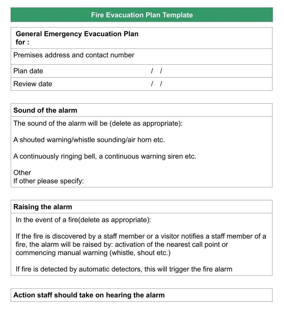 Printable Evacuation Plan Template Printable Evacuation Plan Template
