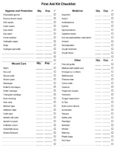 35+ Free Printable First Aid Supply Checklist Templates - Sample PDF ...