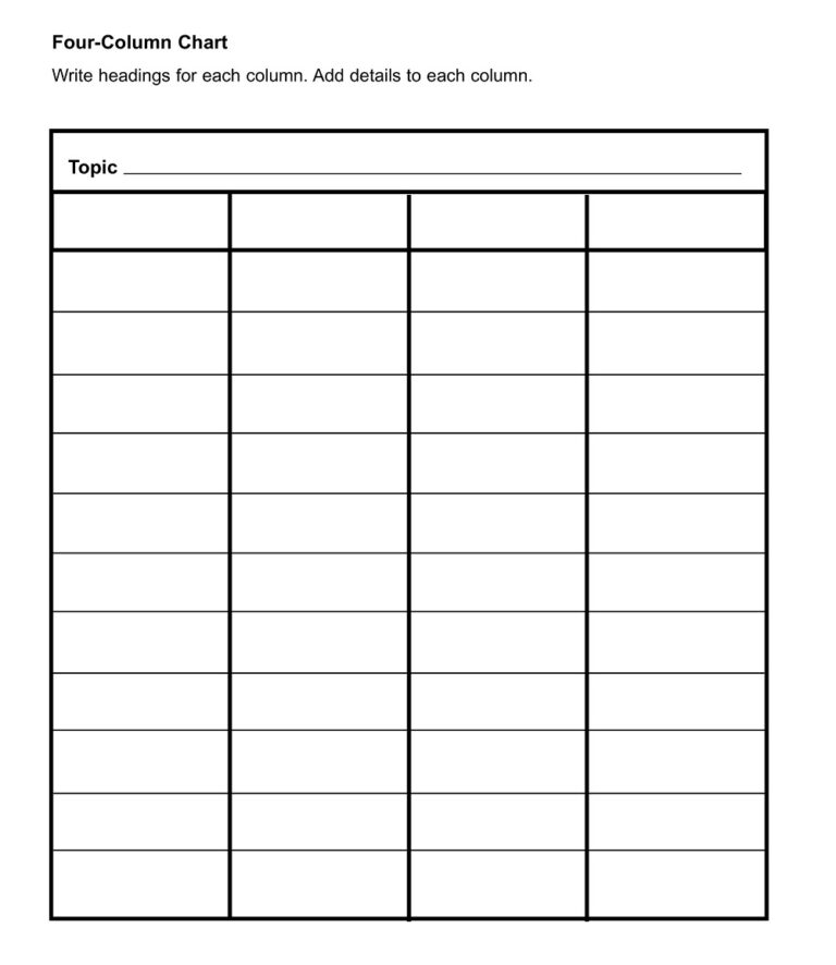 25+ Free Printable Columns and Rows (PDF Templates) » American Templates