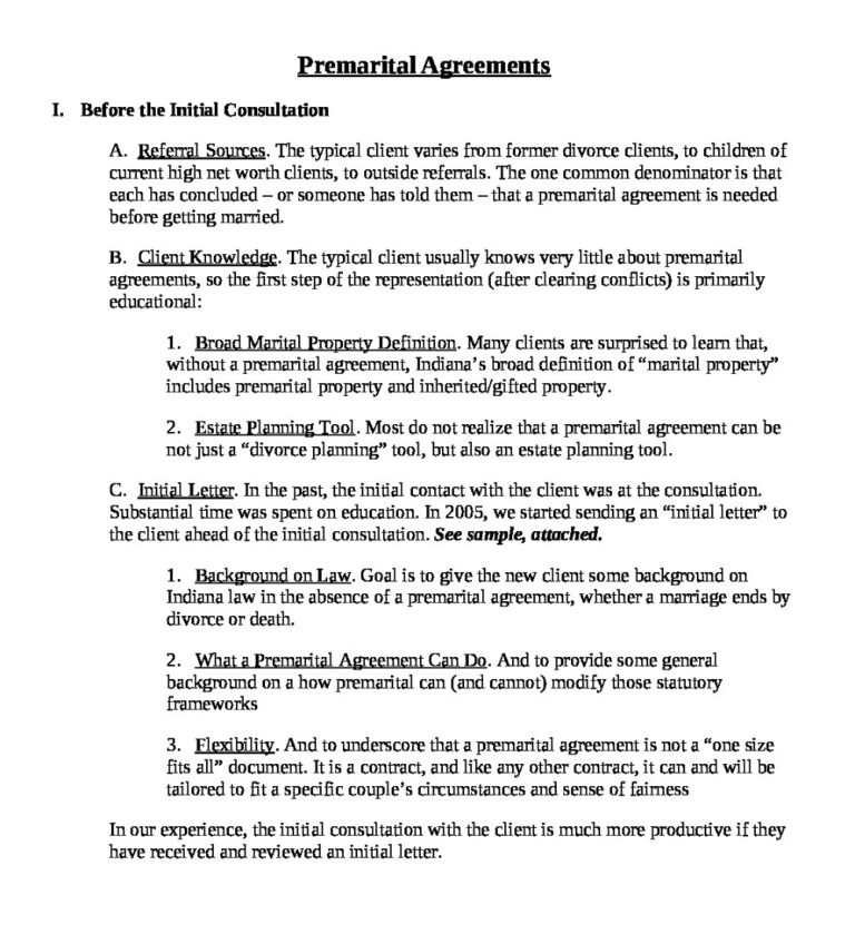 35+ Free Sample Prenuptial Agreement Templates (PDF) » American Templates