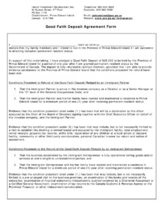 15+ Free Good Faith Deposit Agreement Form & Templates - PDF, DOC ...