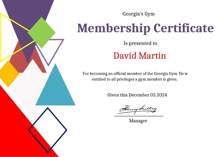 29+ Free Editable Certificate of Membership Templates (MS Word, PDF ...