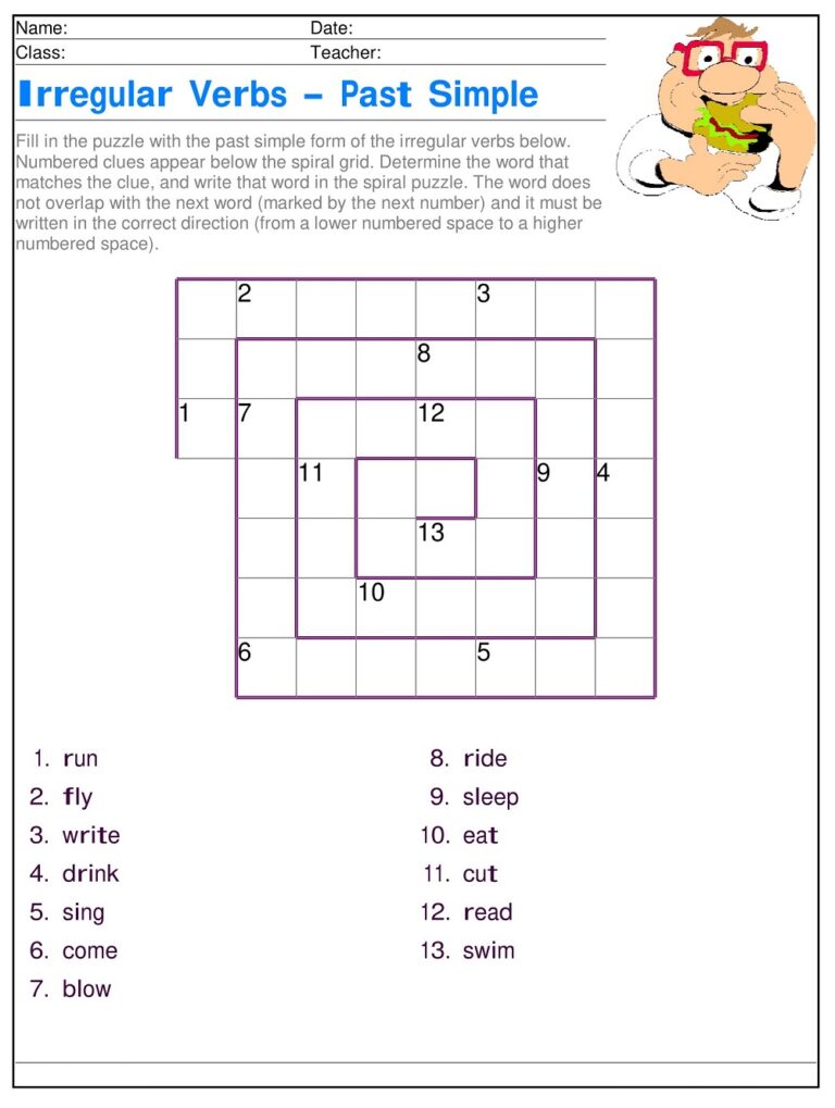 18+ Free Word Spiral Puzzle Worksheet Templates Sample PDF » American
