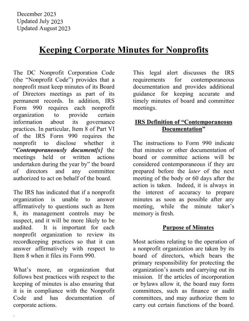 20+ Free Nonprofit Board Meeting Minutes Templates (Sample Word
