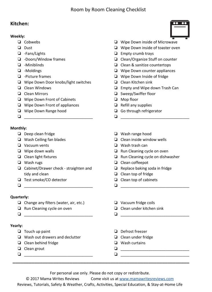 32+ Free Kitchen Cleaning Checklist Templates [Restaurant, Commercial ...