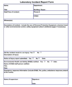 26+ Free Incident Report Form Templates - Printable PDF, Ms Word ...