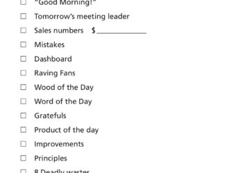 Meeting Checklist Template PDF