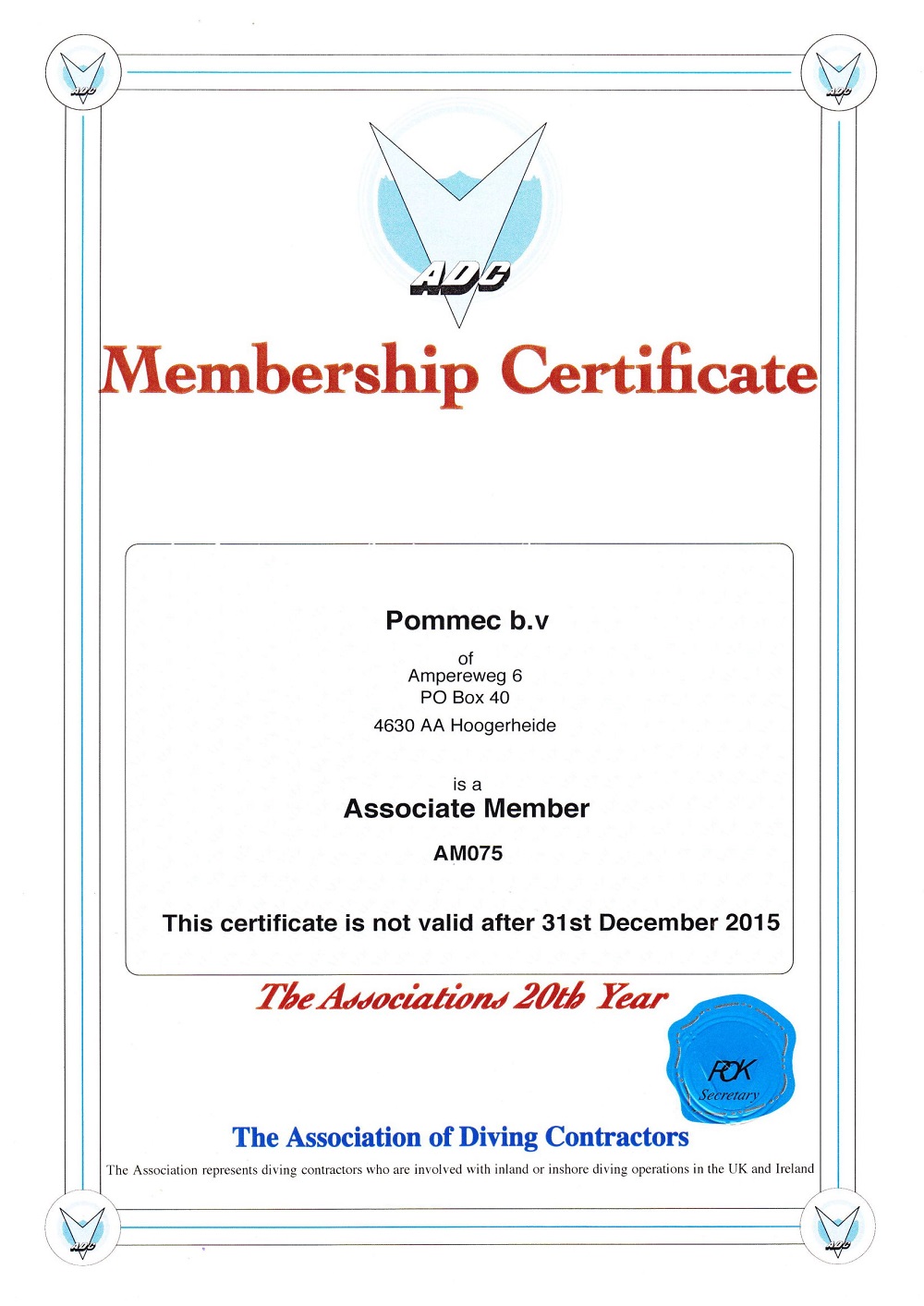 Membership Certificate Sample PDF