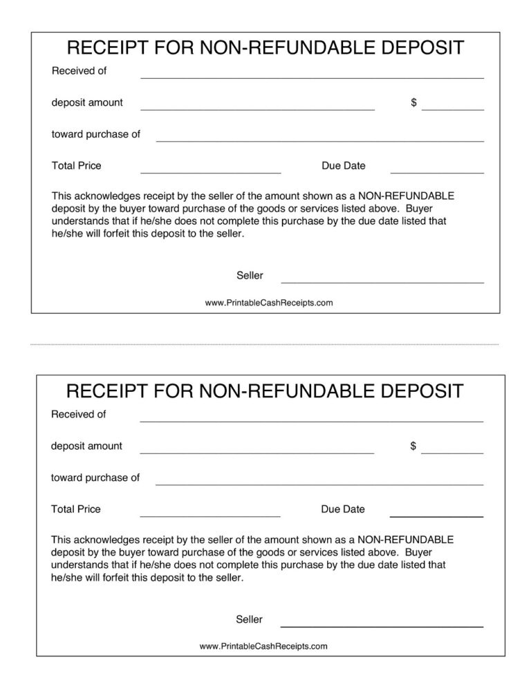 22+ Free Non-Refundable Deposit Agreement Templates (PDF, DOC ...