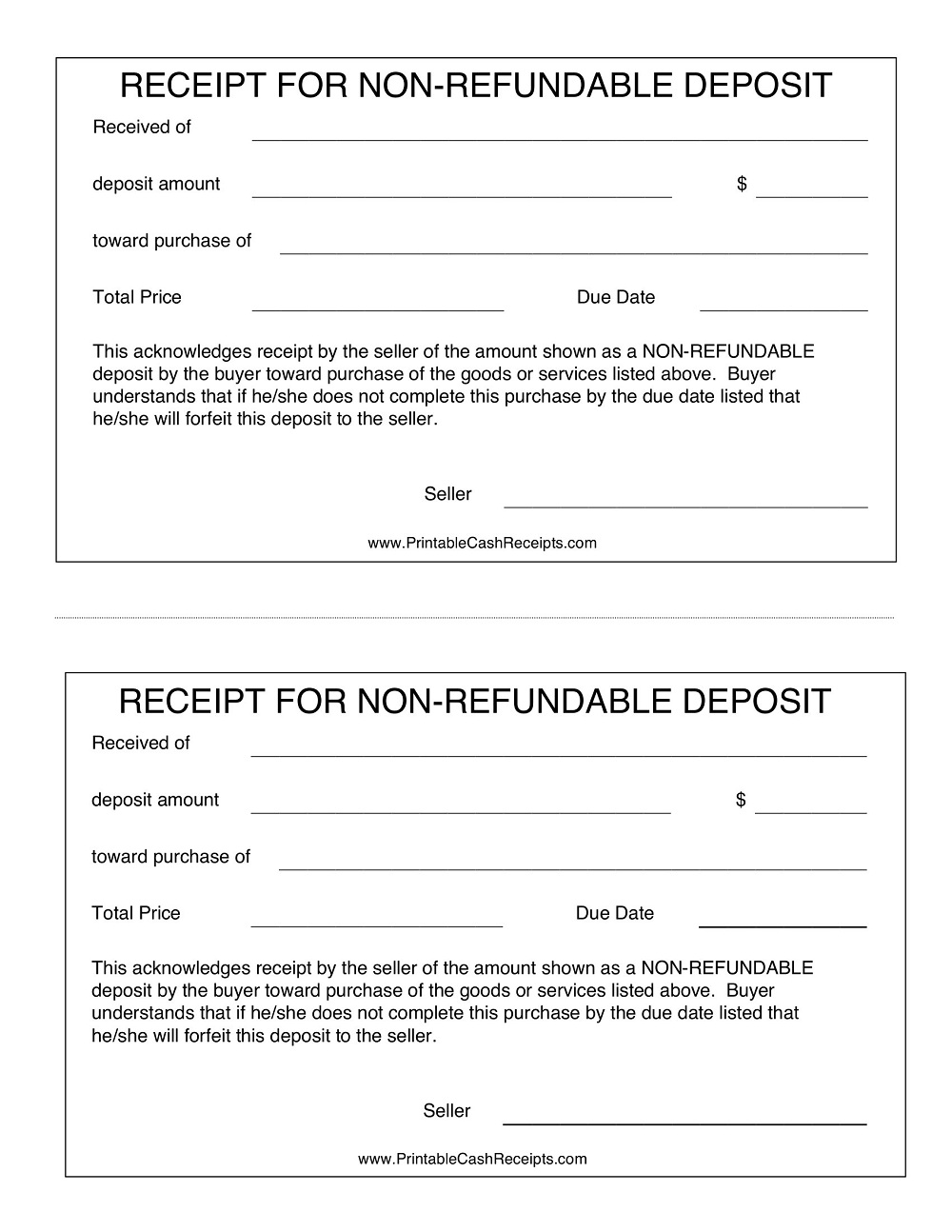 22 Free Non Refundable Deposit Agreement Templates PDF DOC Non