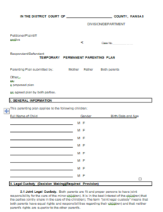 50+ Free Parenting Plan Template &amp; Agreements » American Templates