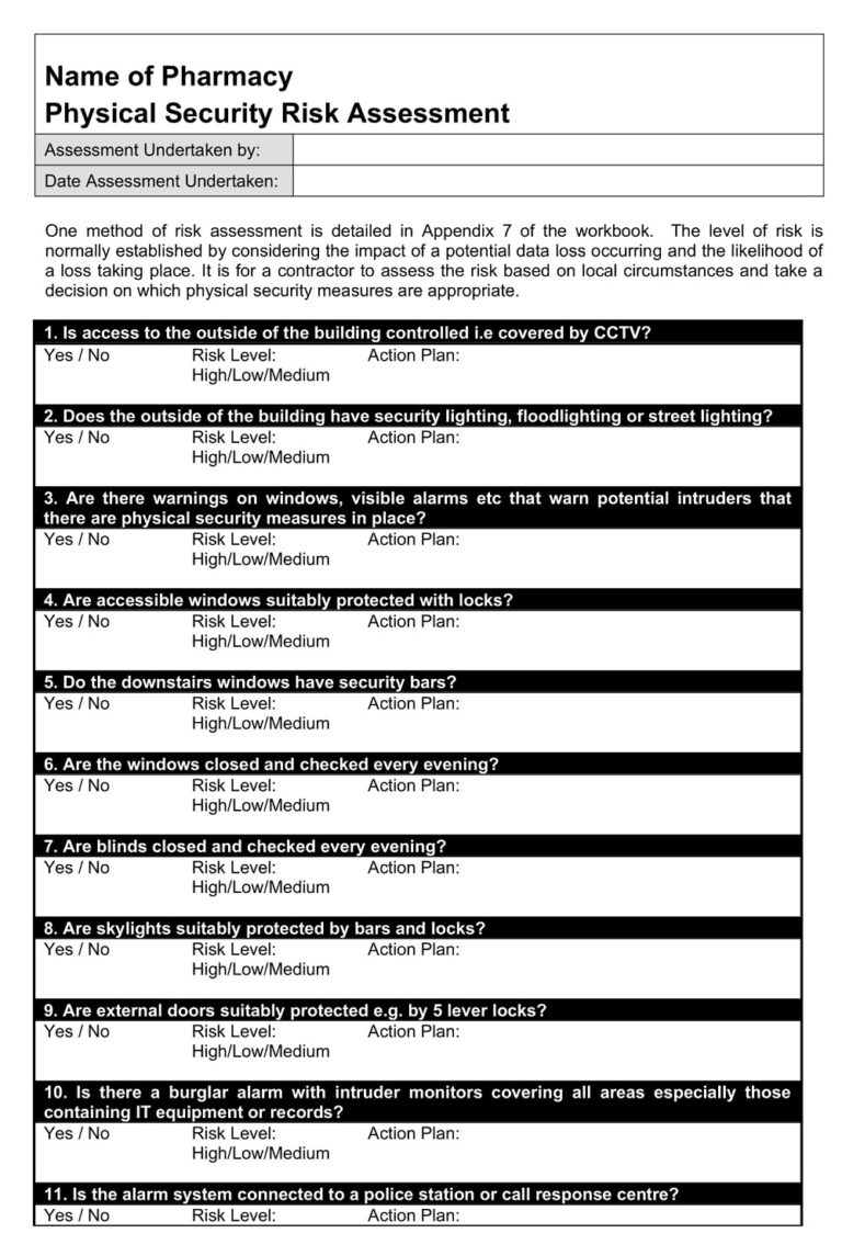 26 Free Security Risk Analysis Templates Printable Pdf Doc American Templates 6913