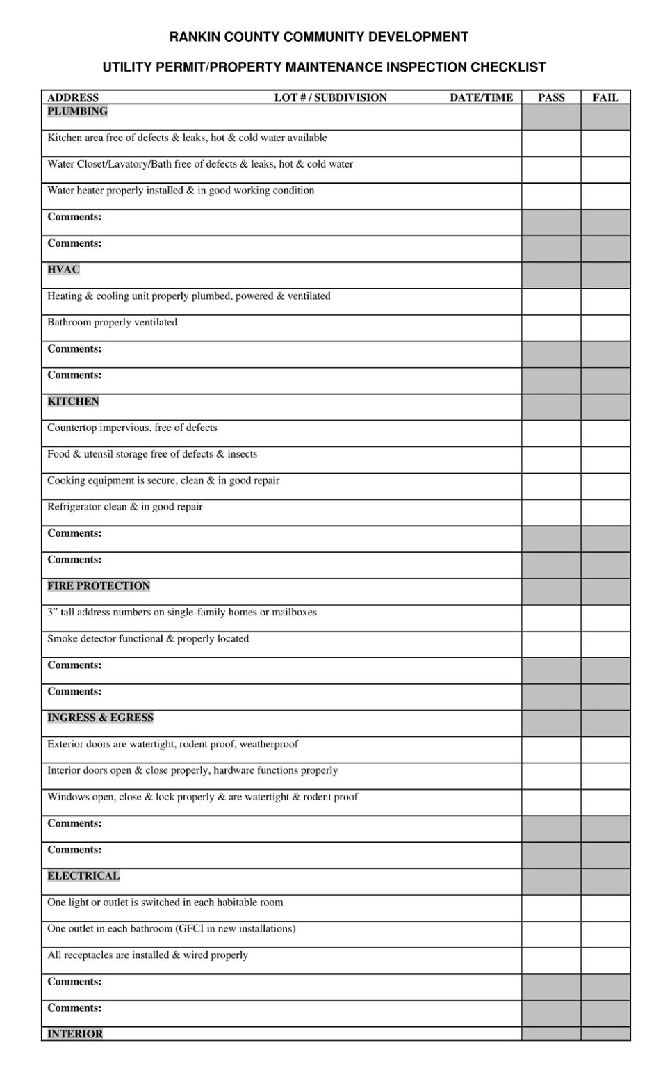 22+ Free Plumbing Maintenance Checklist Templates (PDF) » American ...