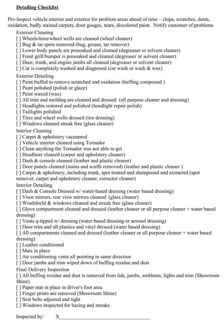 40-free-printable-auto-detail-checklist-templates-pdf-ms-word
