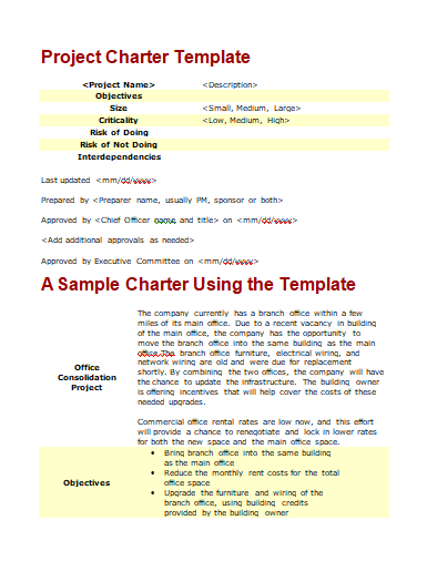 Project Charter Template 06
