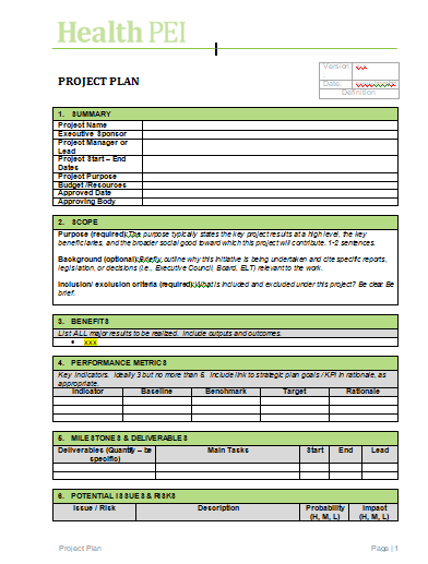 Project Charter Template 10